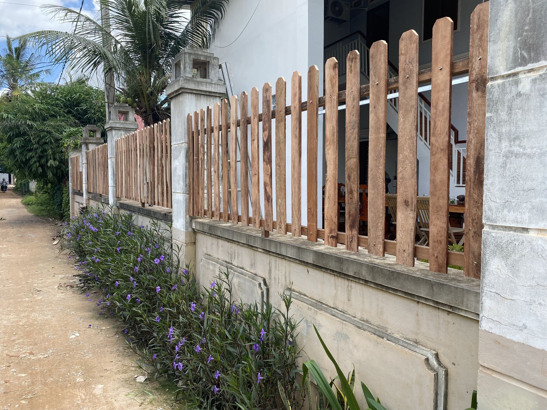 Bloom Garden exterior with tropical flowers