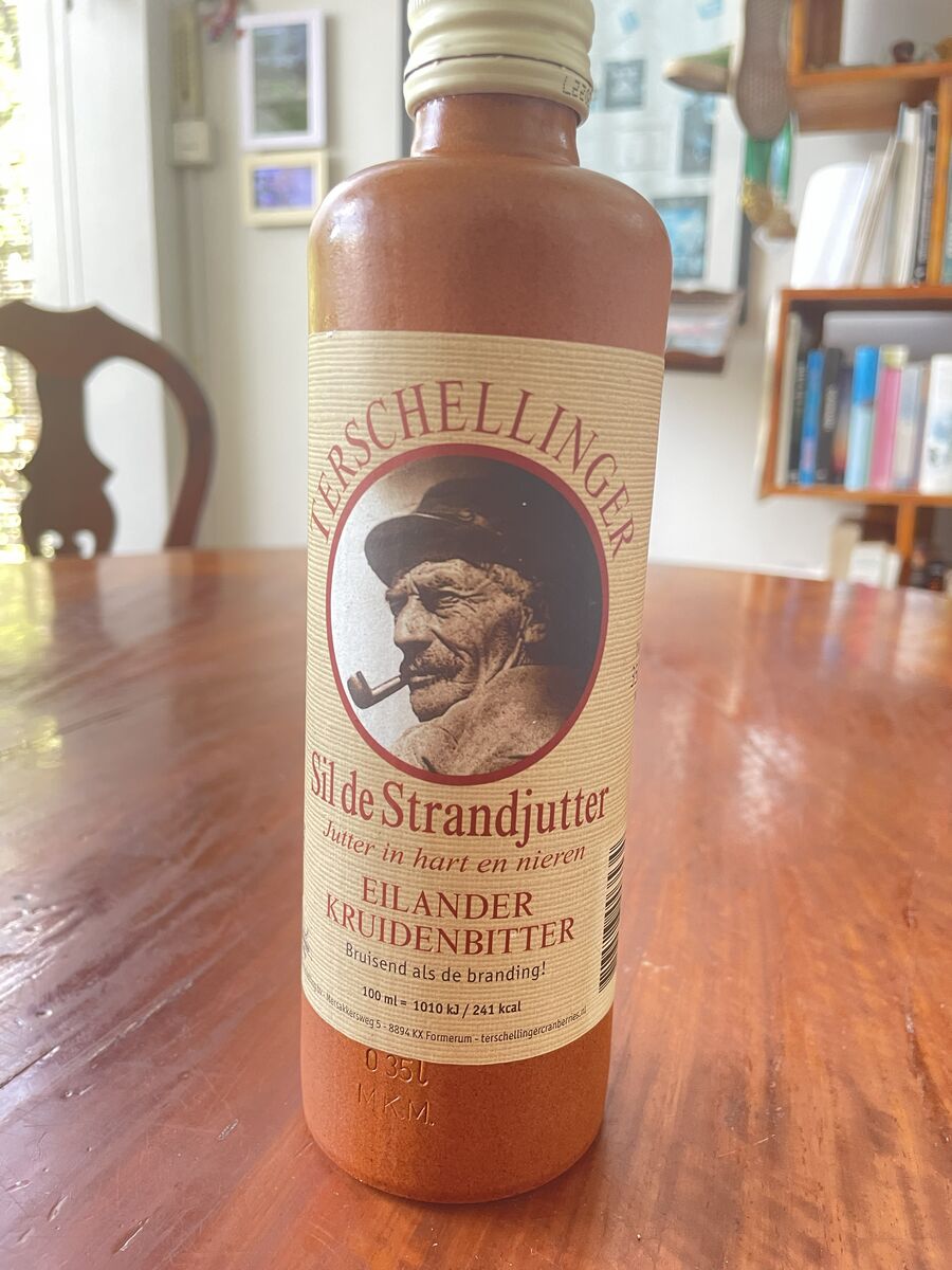 A Dutch Terschellinger herbal bitter, a souvenir from a Bloom Garden guest